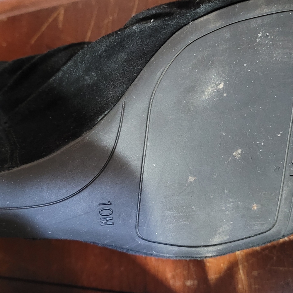 Nine West Black Suede Ruched Bootie